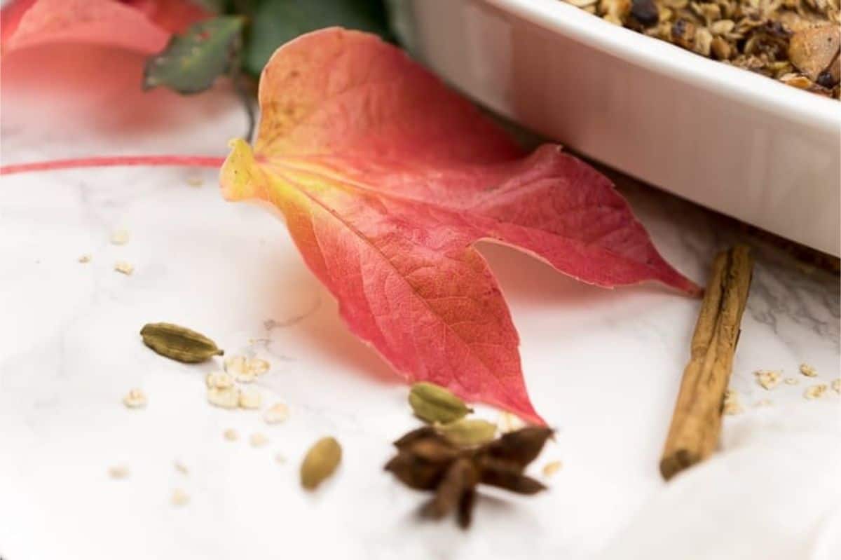 Quinces and Apple Crumble with Hazelnuts and Warming Winter Spices