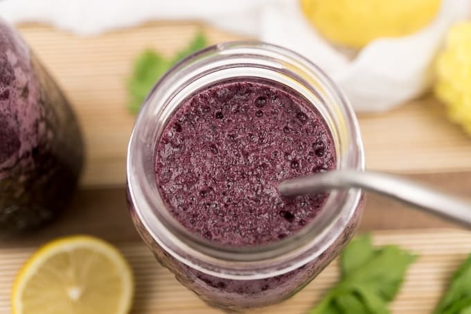 blueberry smoothie with bananas