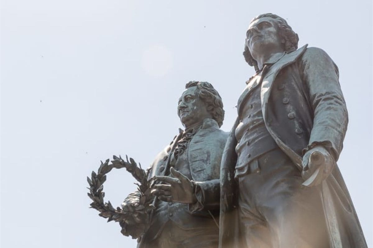 Statue of Goethe and Schiller in Weimar