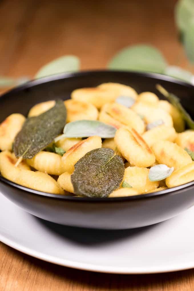 Vegan butter gnocchi with sage