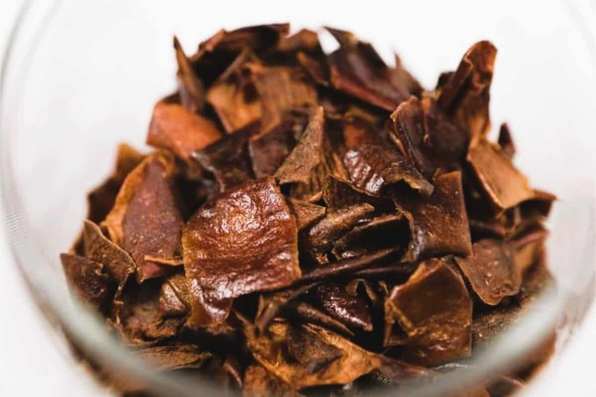 Crunchy Apple Peel Chips – A Healthy Snack and Perfect Addition to Your Breakfast Granola Bowl crispy apple peel chips in a jar