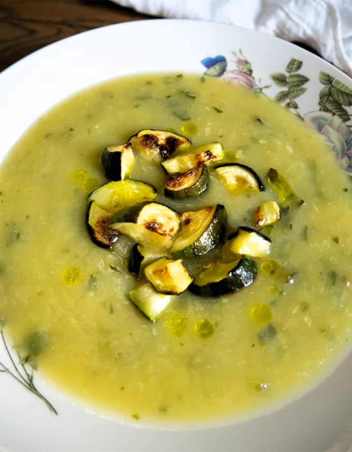 roasted zucchini soup