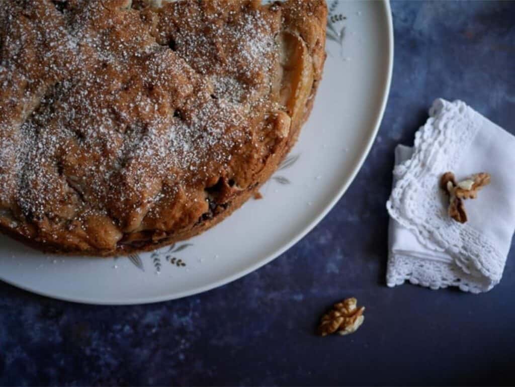 Equal parts fruit & cake: Romanian pear and walnut cake recipe