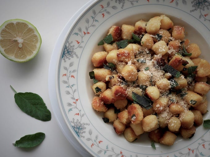 Lemony Gnocchi with sage