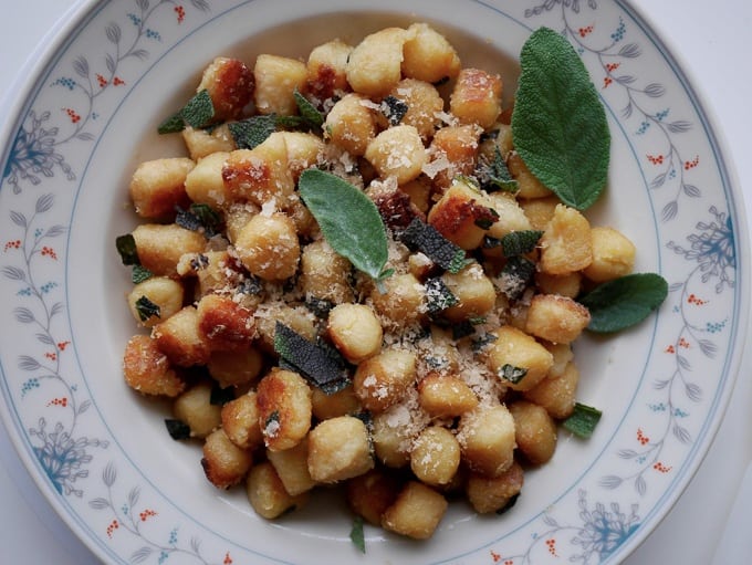 Lemony gnocchi with sage