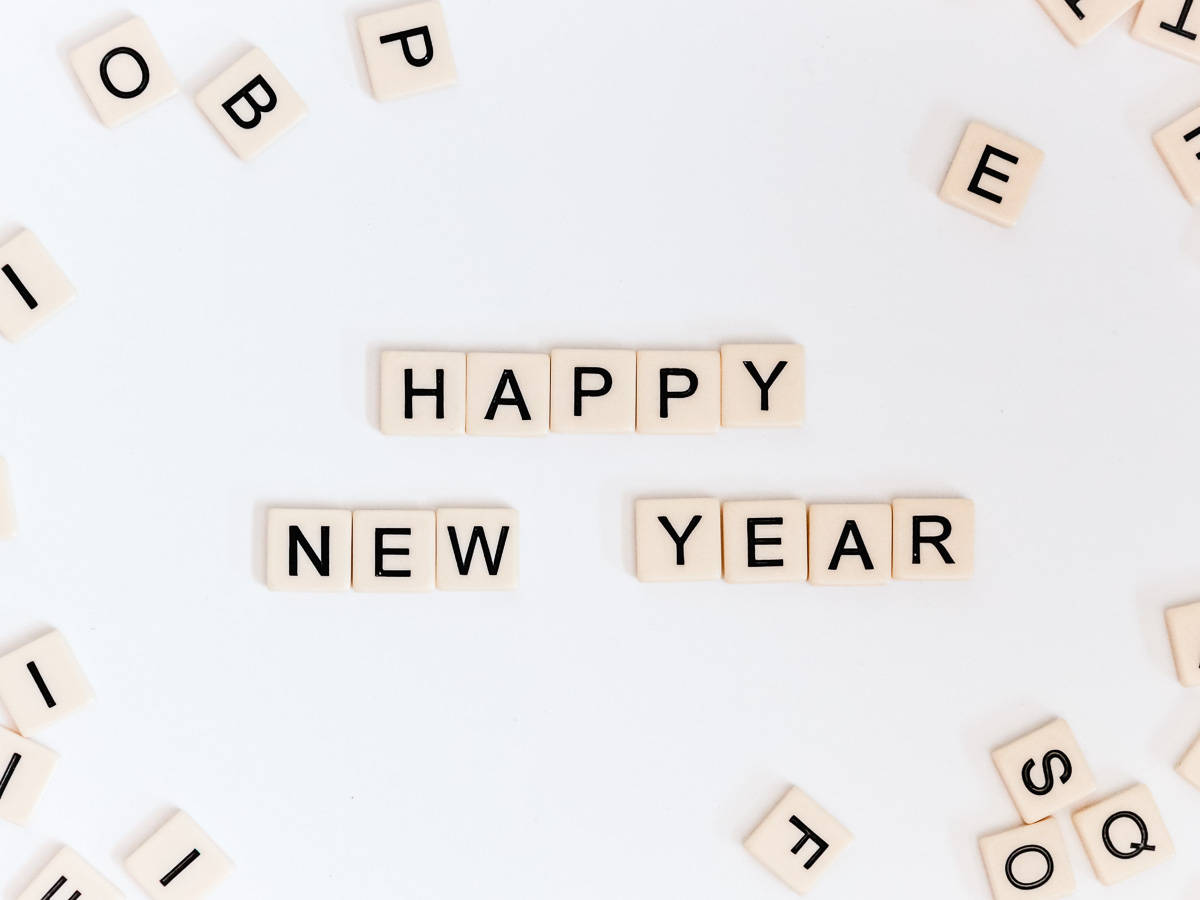 "Happy New Year" text