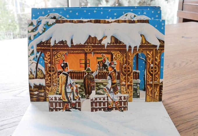 Romanian postcard wishing happy new year, inside