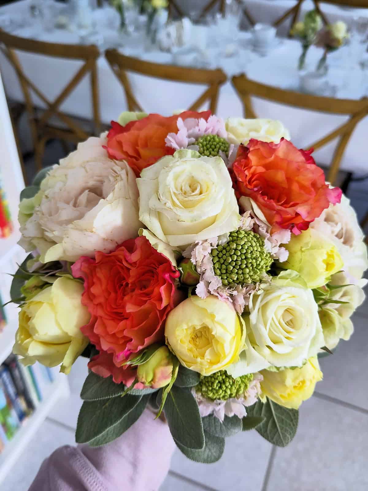 wedding bouquet with roses