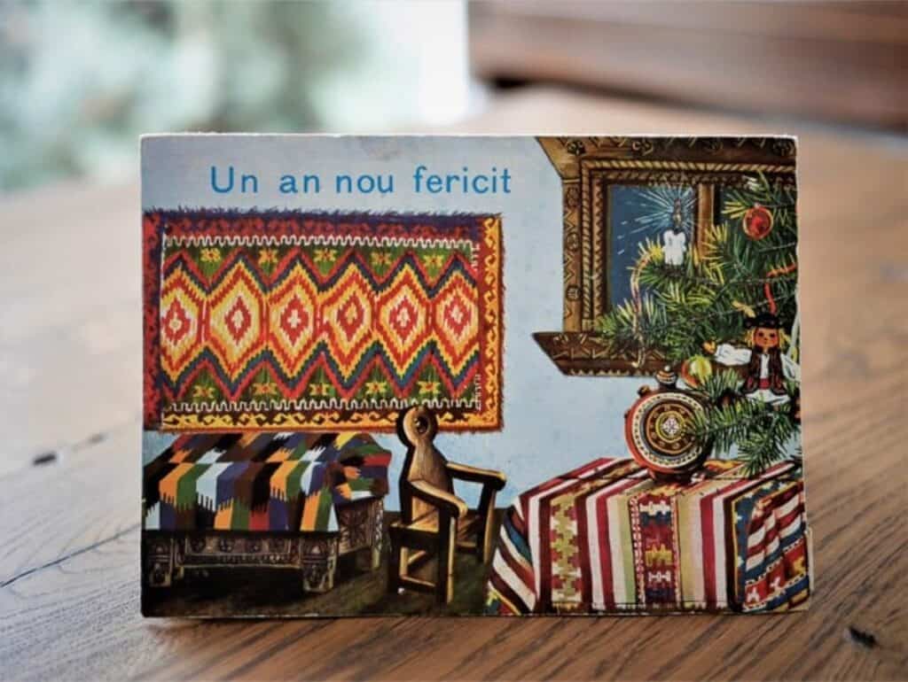 An old-fashioned Romanian New Year's card