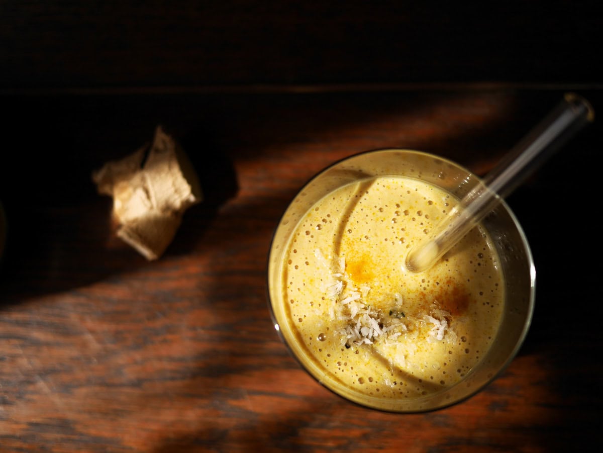 coconut smoothie with turmeric