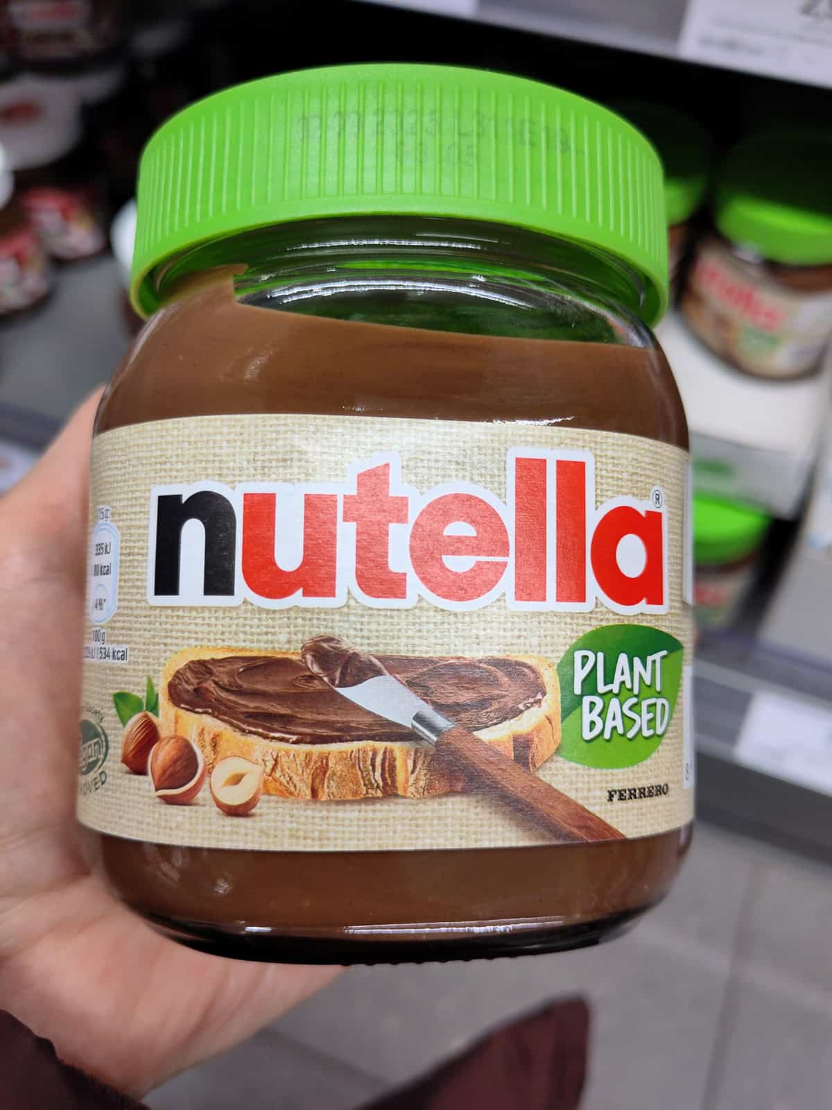 one of many new vegan sweets: vegan Nutella