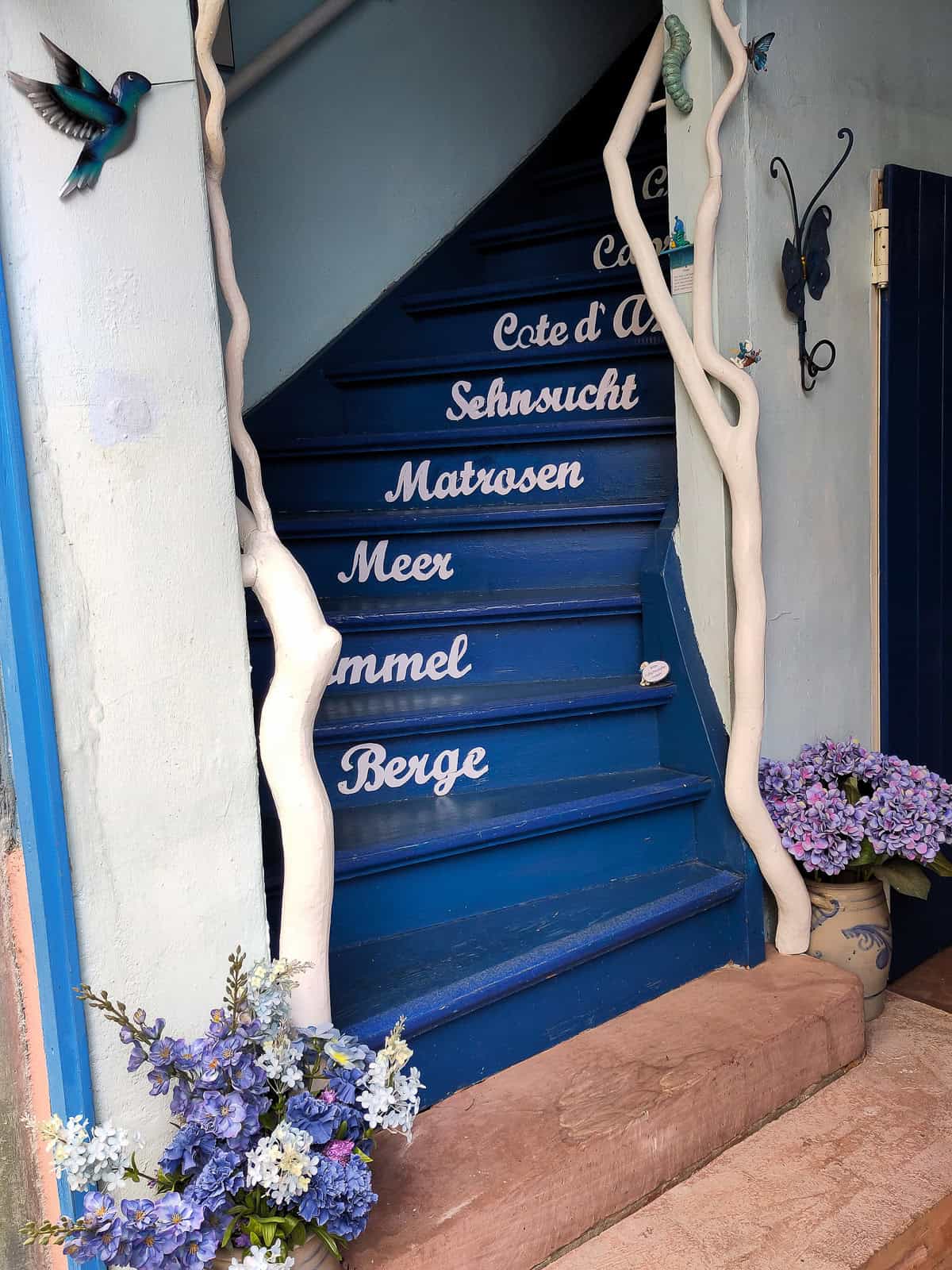 Staircase leading to the second floor of the Museum Blau in Schwetzingen