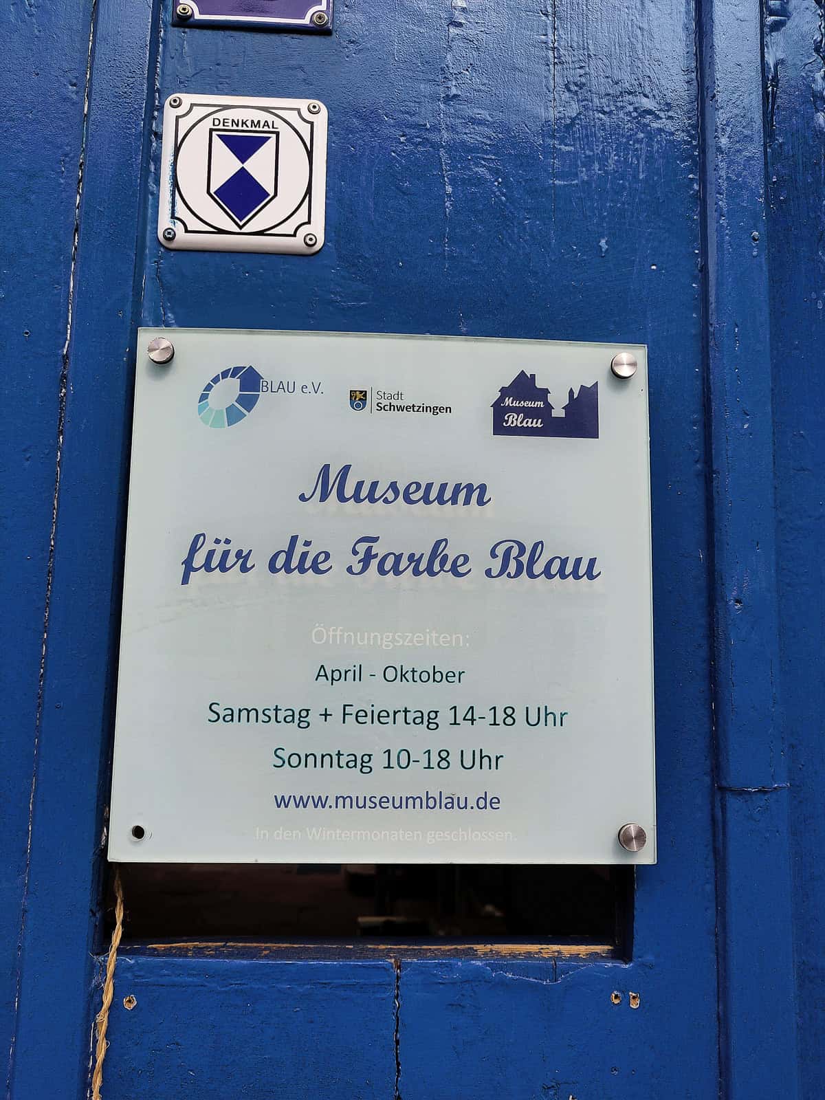 Opening hours of the Museum Blau in Schwetzingen