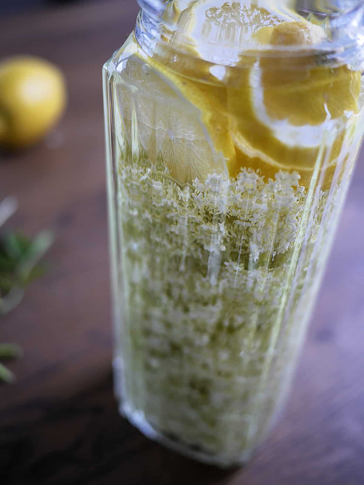 Infusing elderflowers