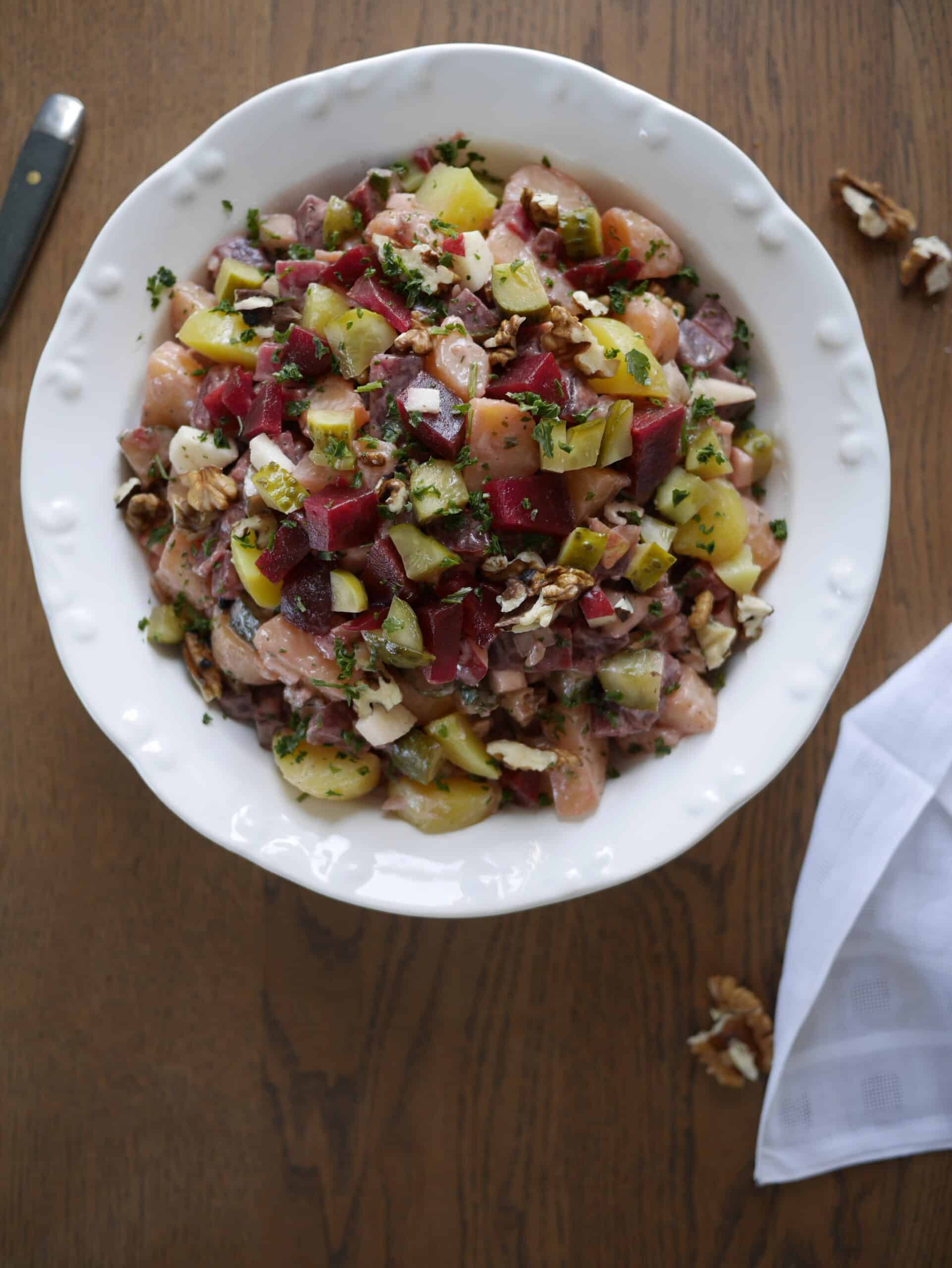 German cooked beetroot salad