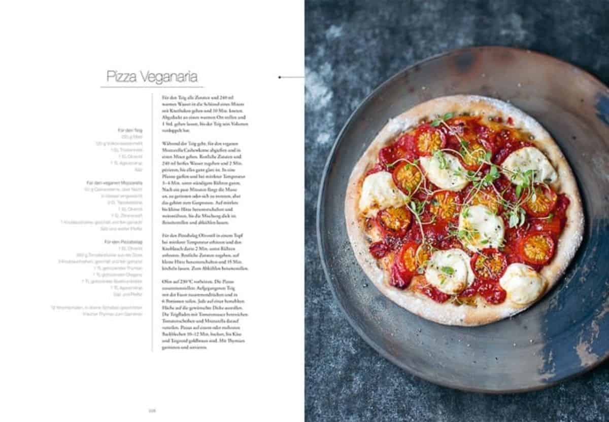 Pizza Veganaria recipe from the Vegan Cuisine cookbook by Jean-Christian Jury