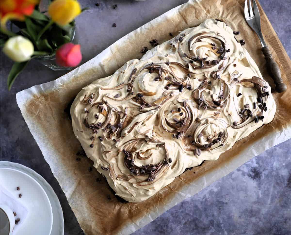 mocha coffee sheet cake